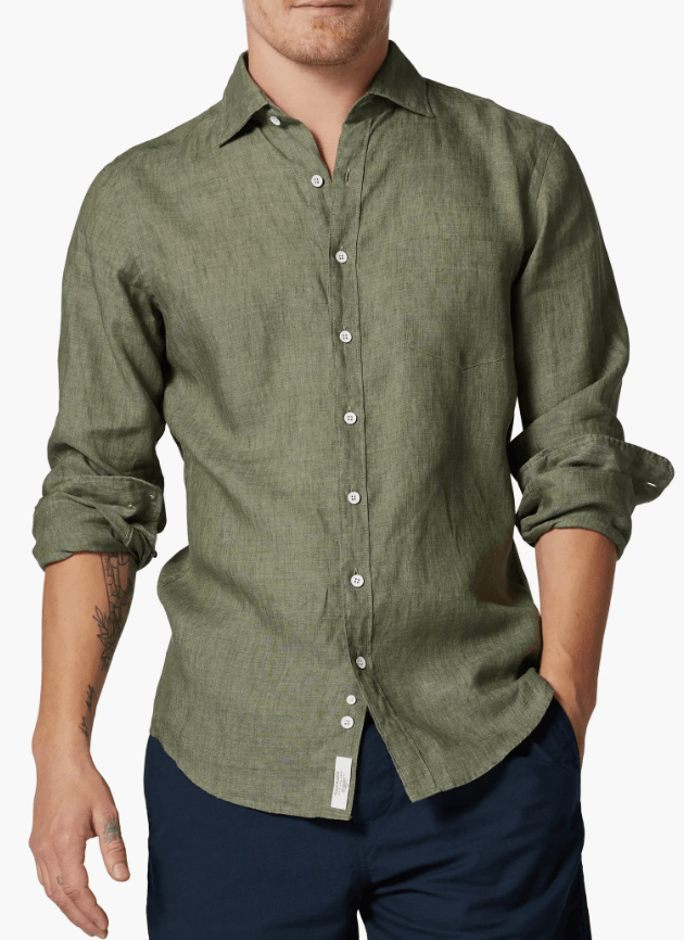 linen shirt back-to-school style for dads